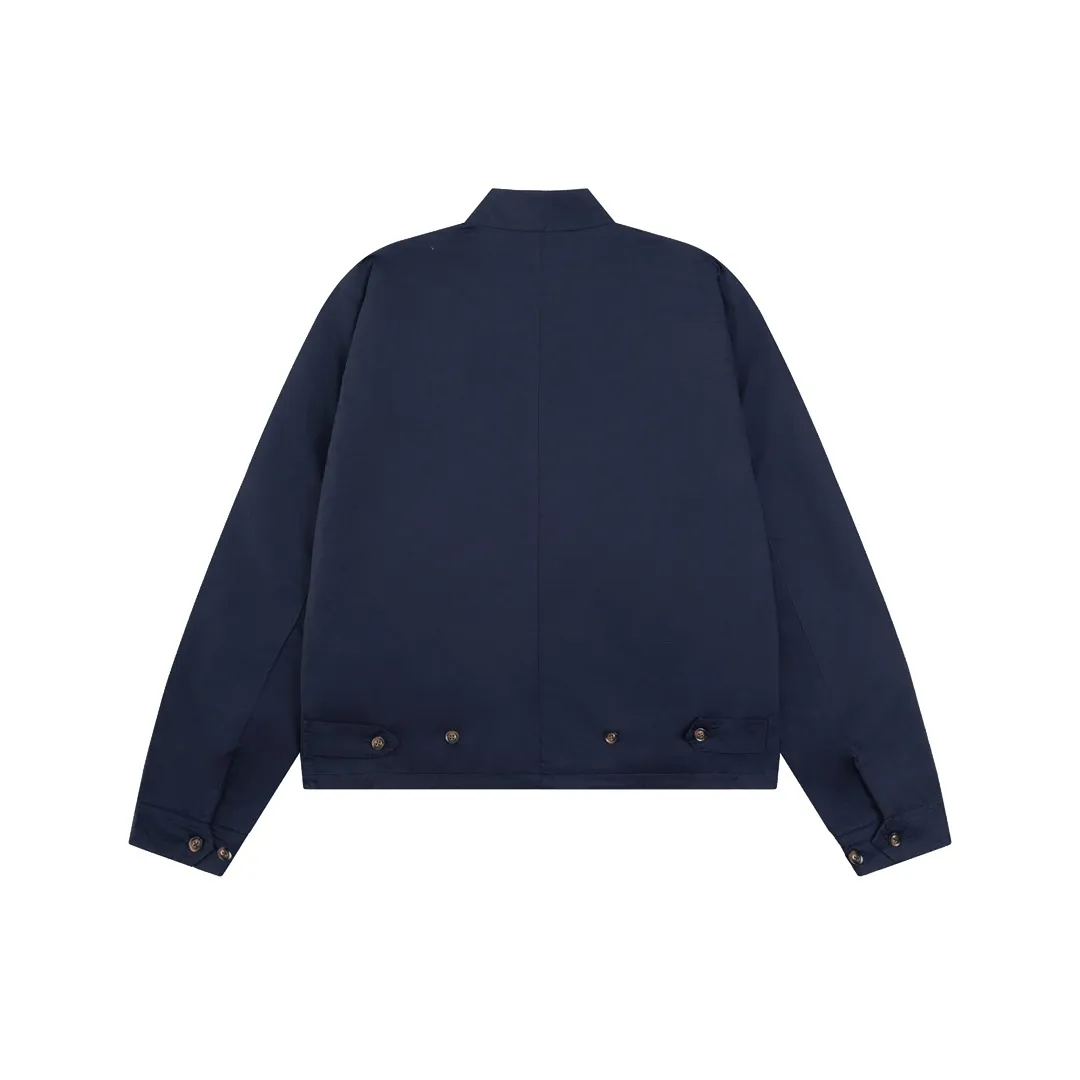 P306 💰Ralph Lauren/Ralph Lauren American vintage classic lapel old cadre retro jacket, thickened in autumn and winter, woolen lining, classic design, timeless classic, thick cotton fabric, showing a sense of vintage, collar and cuffs colorful plaid embellishment, looks good on both men and women, comfortable and comfortable, focuses on relaxed retro YYDS, one for each man and woman, an indispensable piece for autumn and winter, the hottest jacket at the moment The 100% cotton twill is thick and thick, and the pure cotton colorful plaid lining is distinguished by digital printing in the market. Exquisite embroidery. The Harrington jacket has a loose fit, is short and fat, and is super versatile. It is clean-fitting and is perfect for men and women!   Color: Khaki Navy Black Size: M/L/XL Item No.: 101579